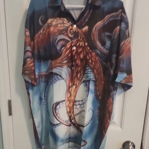 Octopus Print Men's Shirt (BR-51)
